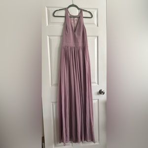Lulus Love Spell lilac lace back dress